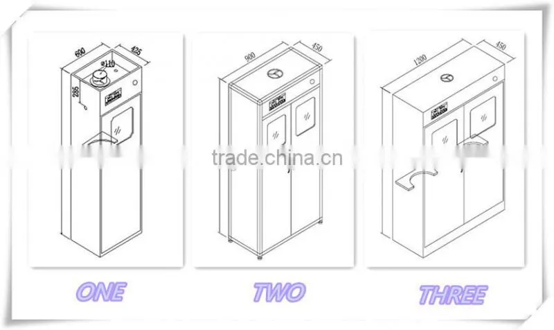 Laboratory Medical Gas Cylinder Storage With Safety Device