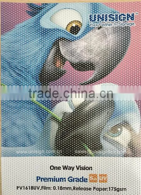 Unisign Water proof construction One Way Vision PVC Self Adhesive Vinyl