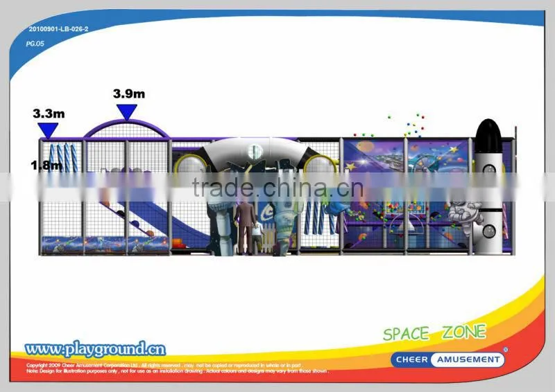 Cheer Amusement space themed indoor soft playground