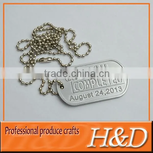 High quality gold dog tag with customer's logo