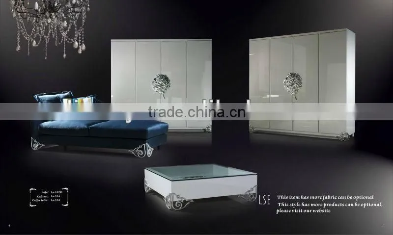 Post-modern fabric chaise sofa LS-102D(L)