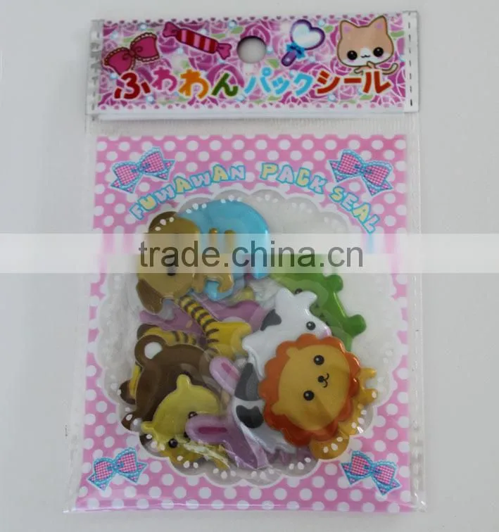 New design custom cute shape puffy sticker with light at night for home decoration/furniture