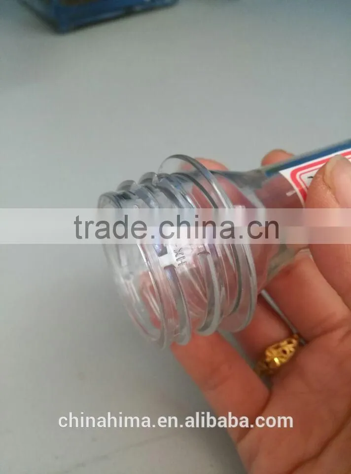 plastic bottle preform transperant pco 38mm 25gs PET preform for 300-500ML drink/juice bottle in medium temperature filling