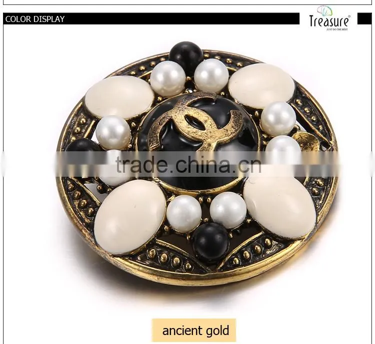 2015 latest wholesale famous brand imitation best price and high quality oil picture and cooper brooch