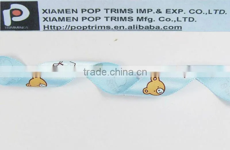 Double face Polka dots printed satin ribbon