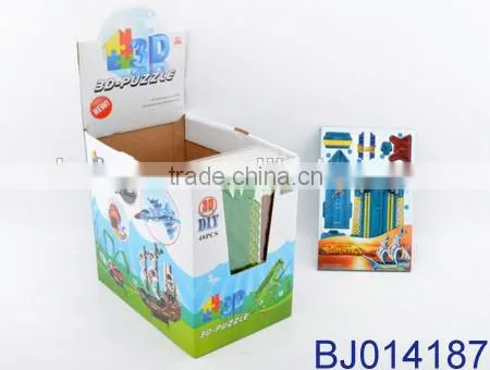 Hot new kid toy funny educational plastic 3D puzzle small pirate corsair toy