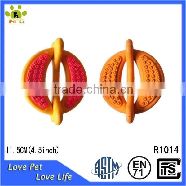 Rubber ring pet tug toy,tripod donut pet toys