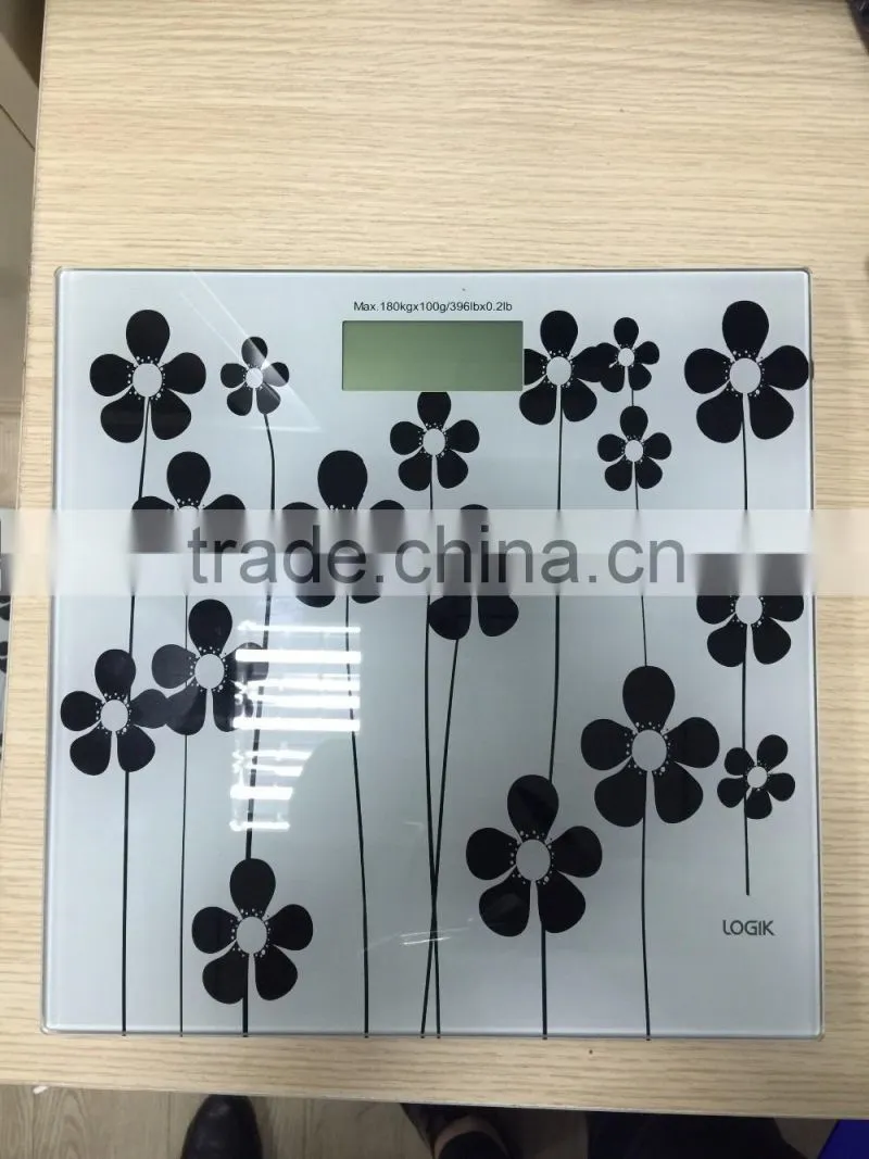 super slim digital body weighing glass scale for household bathroom scale electronic scale