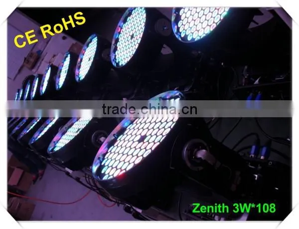 108 rgbw 3w led moving wall washer