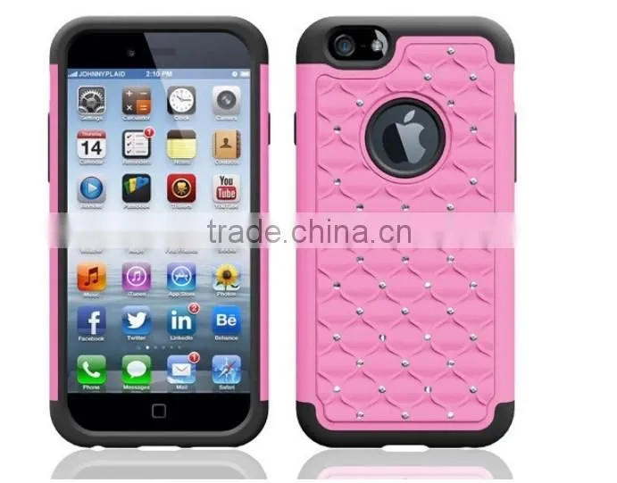 Durable Quality For iPhone 6s Bling Bling Silicon Heavy Duty Back Cover