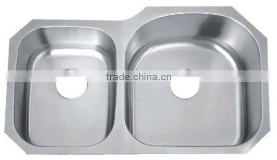 2015 hotsell 40/60 stainless steel kitchen cUPC sink