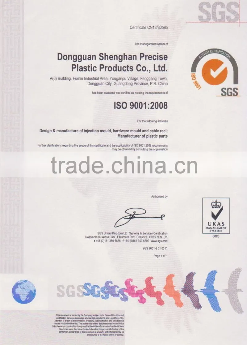 Costomized Designed Precise Injection Molding for Plastic Parts with ISO certificate made in China