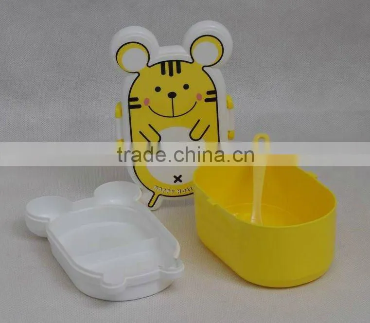 plastic cartoons lunch box (doule layer) new item