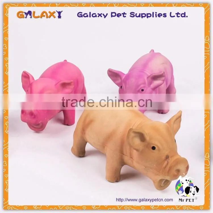 LT1024 hot sale colorful pig latex pet toy,squeaky dog toys