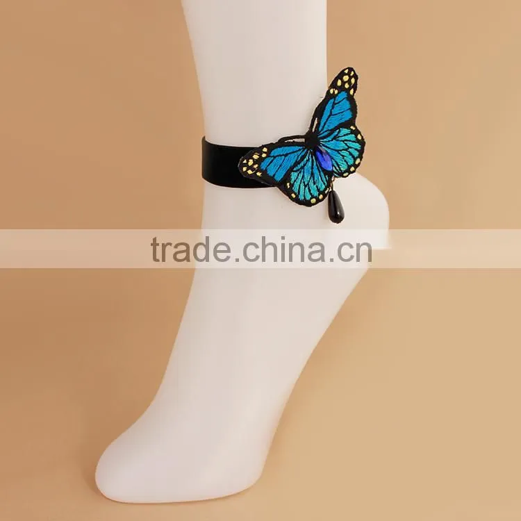 good quality gothic fancy butterfly anklet