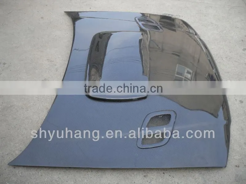 carbon fiber engine hood for For GC8 STI