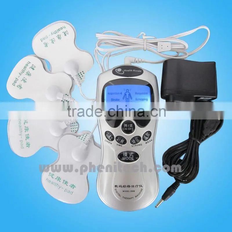 Digital therapy acupuncture massage machine with blue backlight display