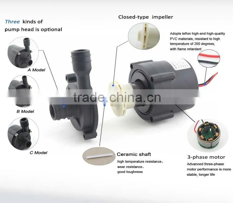 12v 24v Brushless centrifugal dc steam sauna shower heater pump