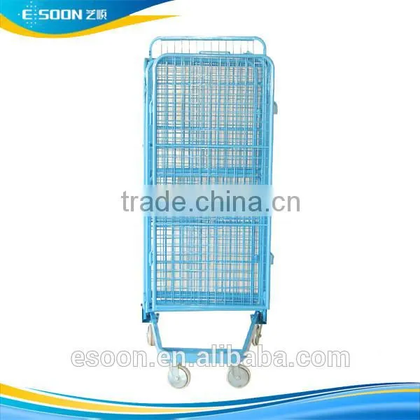 Disassembly 4 Sides turnover box pallet roll cage
