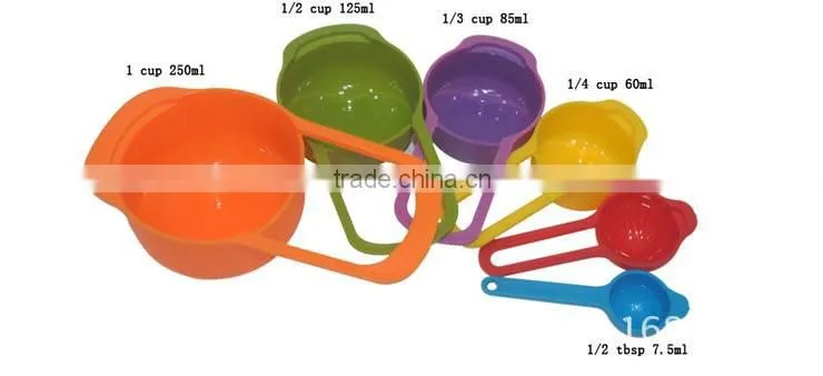 hot sell 6pcs bulk novelty large plastic measuring spoon ms001
