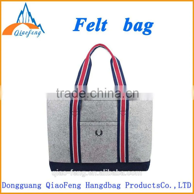 new design felt fabric ladies fancy bags/ ladies shopping bags