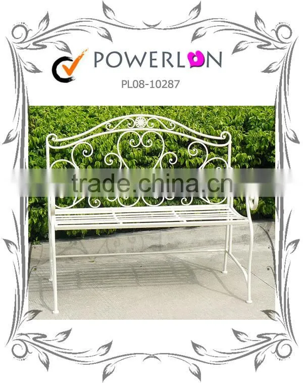 Vintage Stackable wrought iron garden bench
