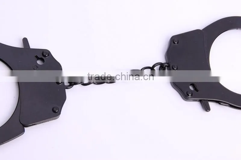 New funny custom metal chain handcuffs, Black ankle cuff
