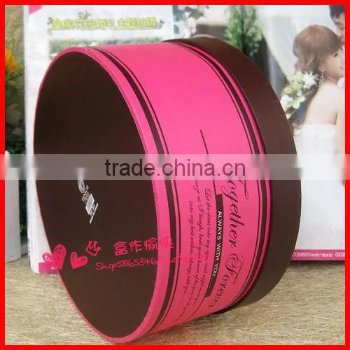 Custom logo round box for hair packaging