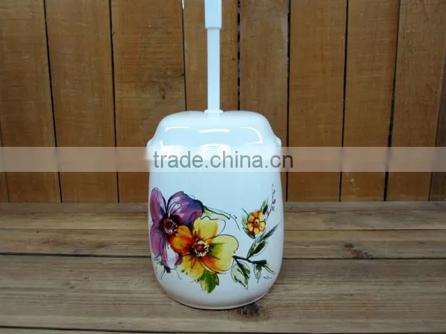 Household Cute Ceramic Egg Holder/ Cup with Flower Decal