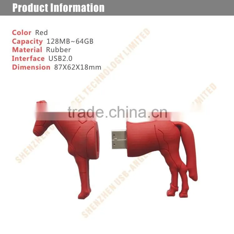 Red horse usb pen drive 2.0 customize usb flash drive bulk 1gb usb flash drives