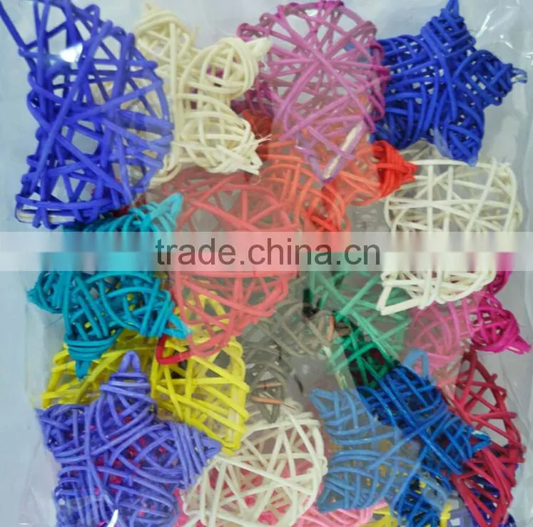 Hot Handmade Multicolor Rattan Star Moon Design String Lights For Christmas Decor Wedding Bedroom Garden and Holiday Lighting