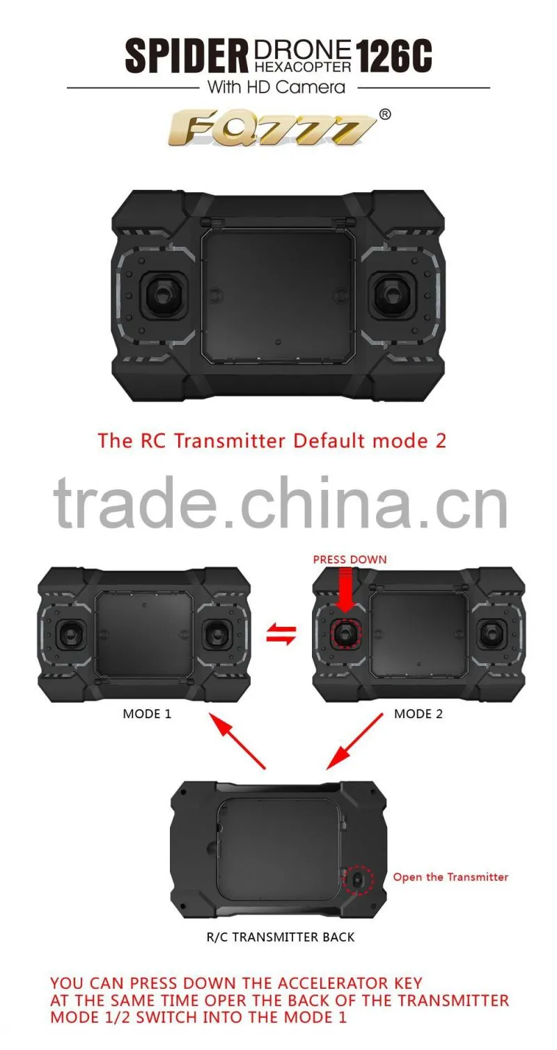 mini drone with hd camera 2MP HD Camera angle RTF FQ777 126C radio remote control industrial New toys 2016