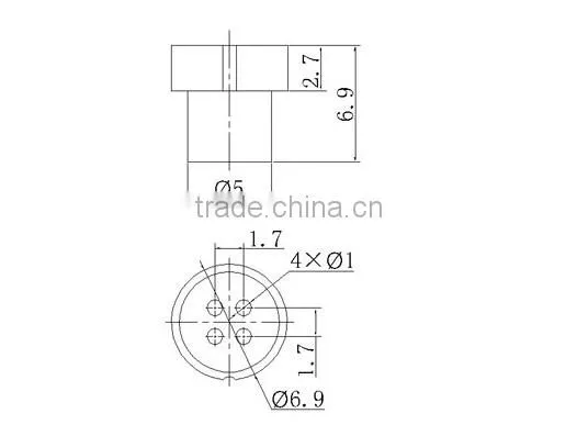 LH002 plastic LED holder