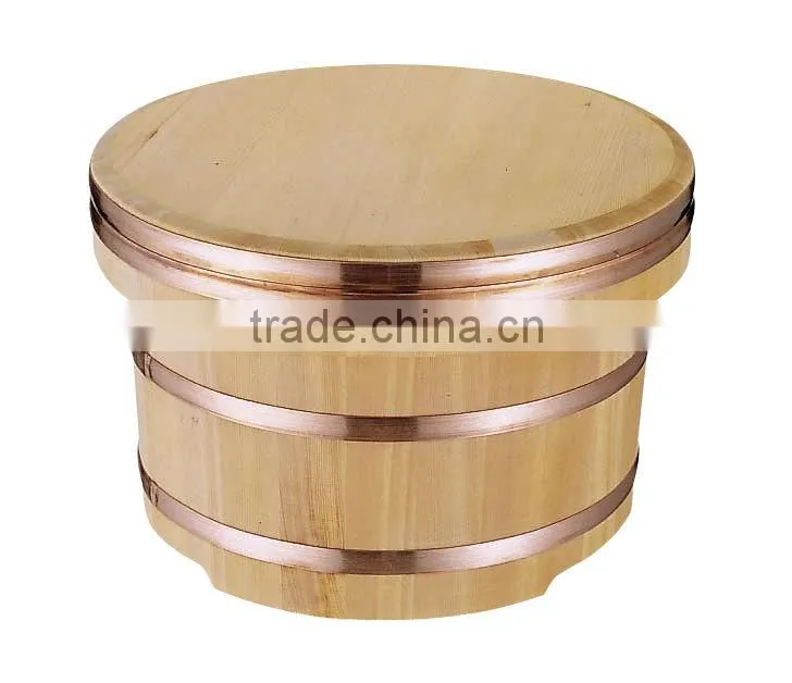Wooden Rice Bowl Sawara Cypress Ohitsu Edobitsu Rice Holder