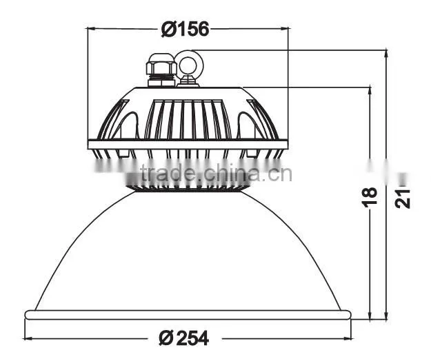 ZY-8002PC 20W COB led high bay light fixture, aluminum led high bay light