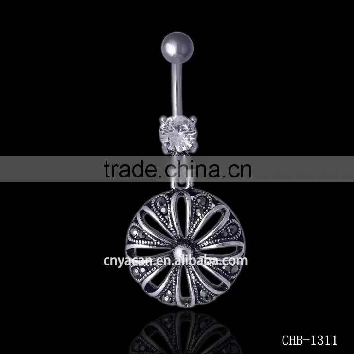 Vine Dangle Belly Button Navel Rings 316l Surgical Steel 14 Gauge Belly Ring Navel