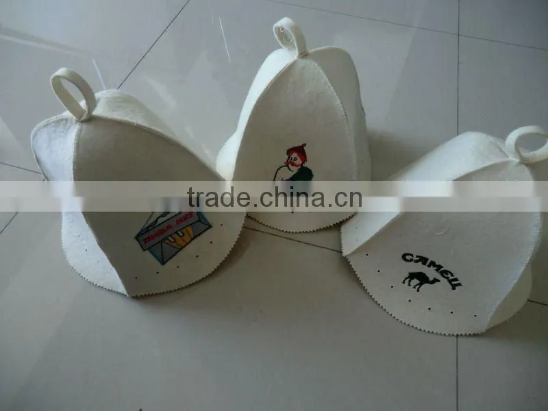Fashion embroidered felt sauna hat