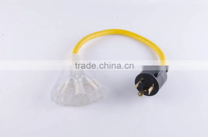 3 Prong Generator Cord Adapter L5-20P to 5-15P
