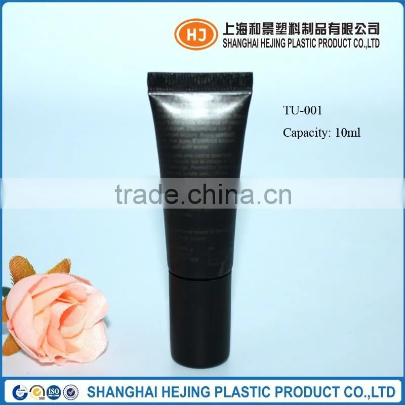 Custom cosmetic matte black pe plastic tube packaging for eye cream