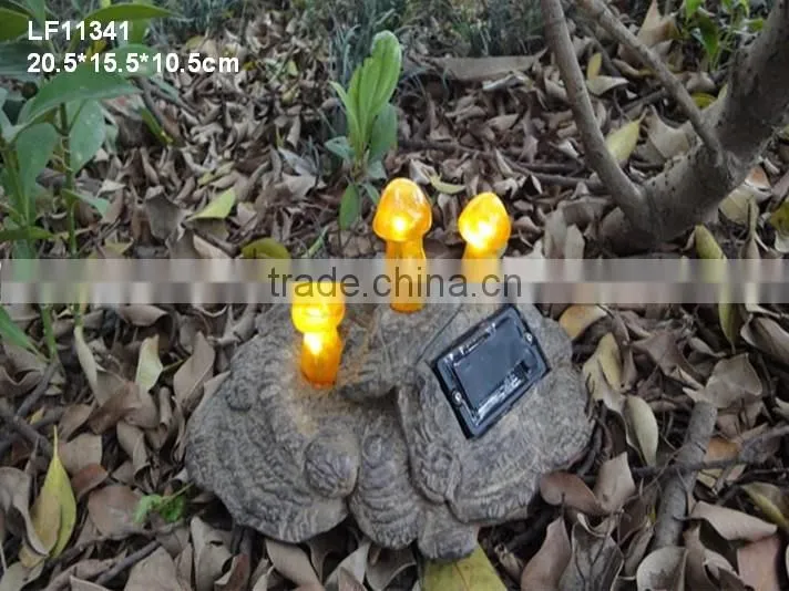 Resin mushroom solar lights for garden