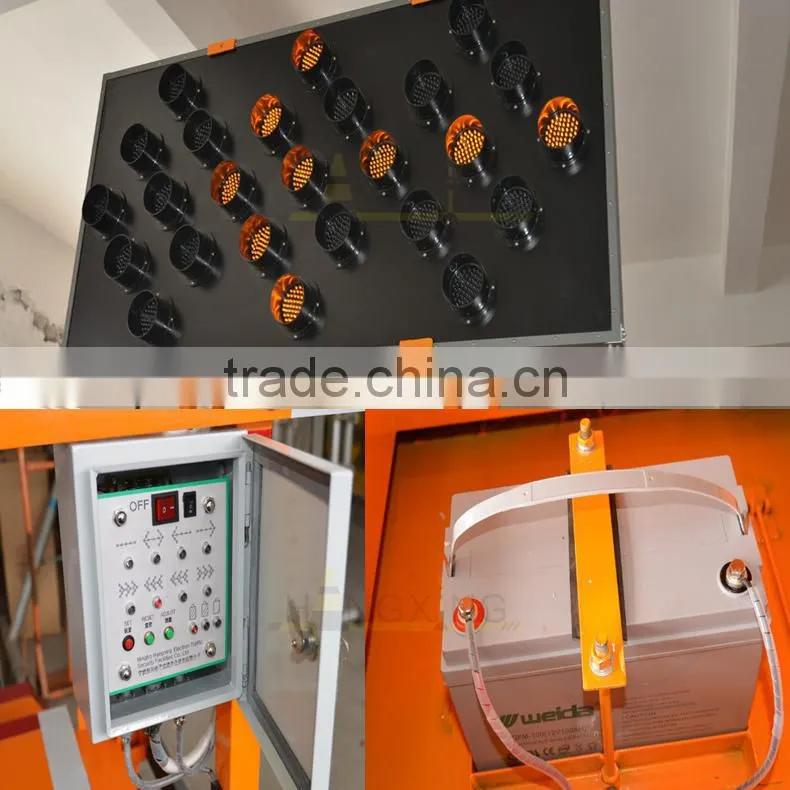 HX-ST01A Solar LED Traffic Trailer Mounted Arrow Board with 15 or25 lights