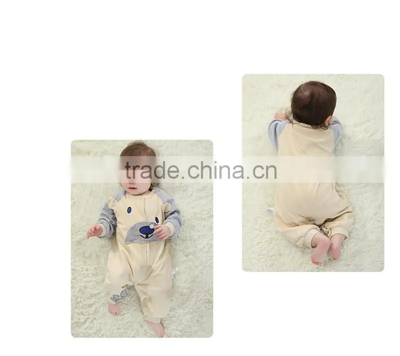 2015 China warm long sleeve cute baby plain romper wholesale