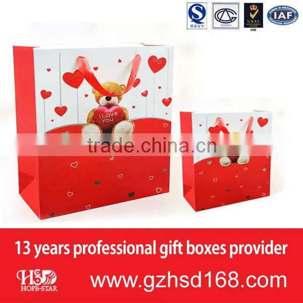 2016 Custom Logo Printed Paper shopping bag, shopping gift paper bag wholesale