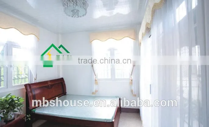 2015 Newest Modern style prefabricated house,light steel villa for the appartement