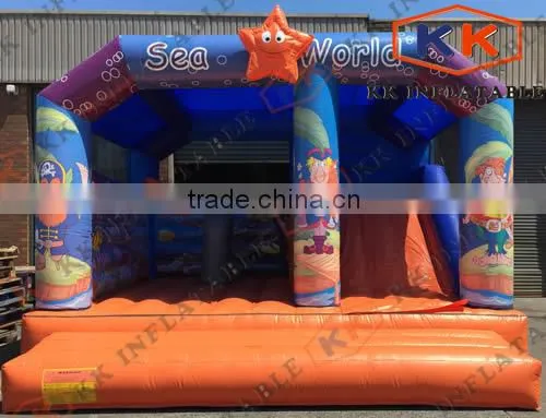 Child Games Sea World Bouncer , Ocean theme Inflatable bouncer combo