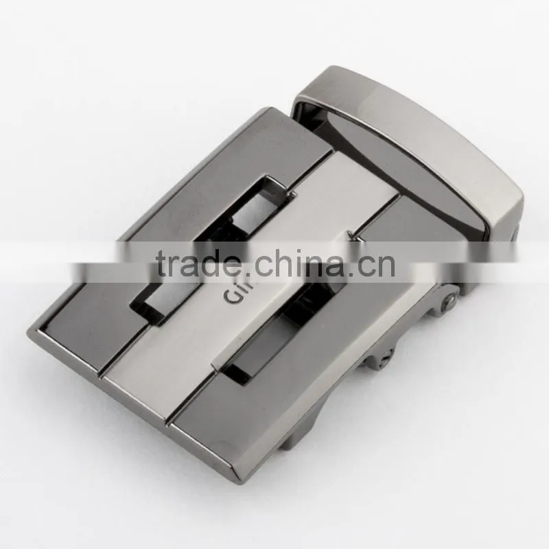 Top sale custom logo black automatic men's slide buckle belt