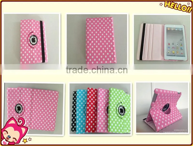 The new arrival products three colors wallet case for apple ipad mini case