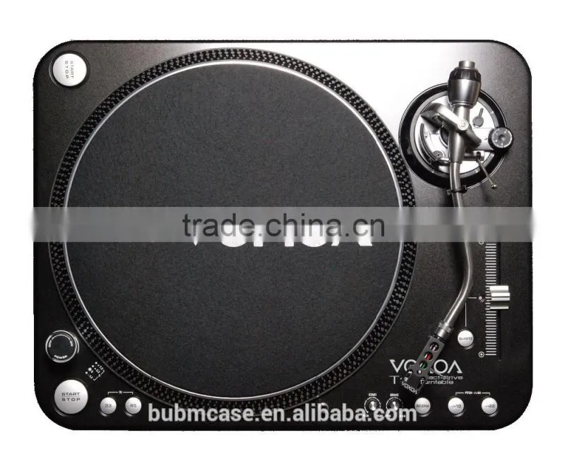 VOXOA DJ Turntable T80 High Torque 3 Speed Vinyl Turntable with height adjustable S-shaped pick up arm