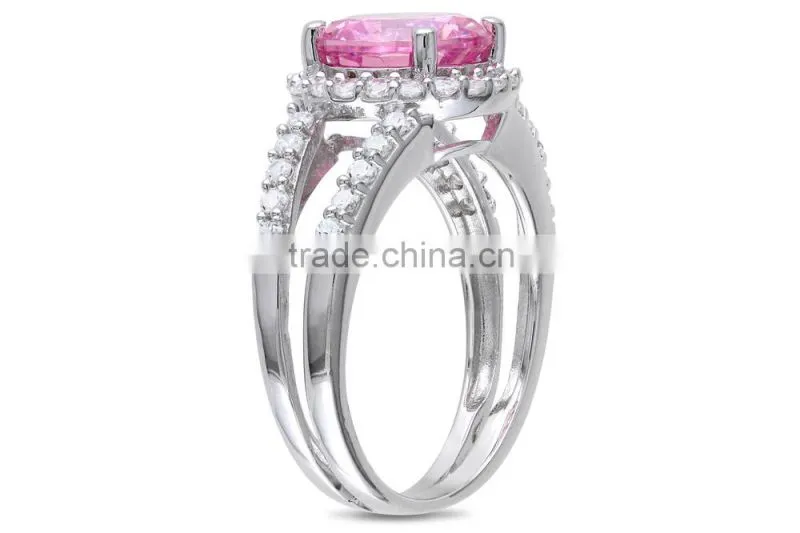 Factory supplier 925 silver cz ring, solid big stone engagement ring