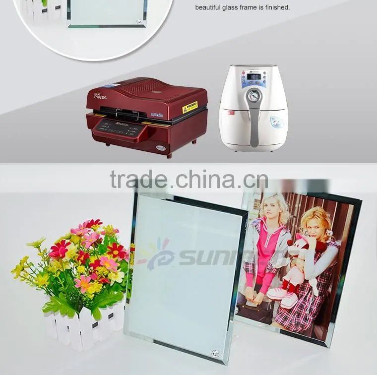 Customed logo printing L100*H100*W4mm square coaster sublimation toughened blank glass photo coaster